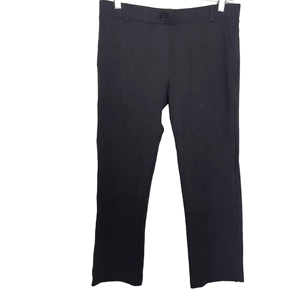 BetaBrand Charcoal Gray Pull-on Cropped Career Work Pants Size Medium - Picture 1 of 5